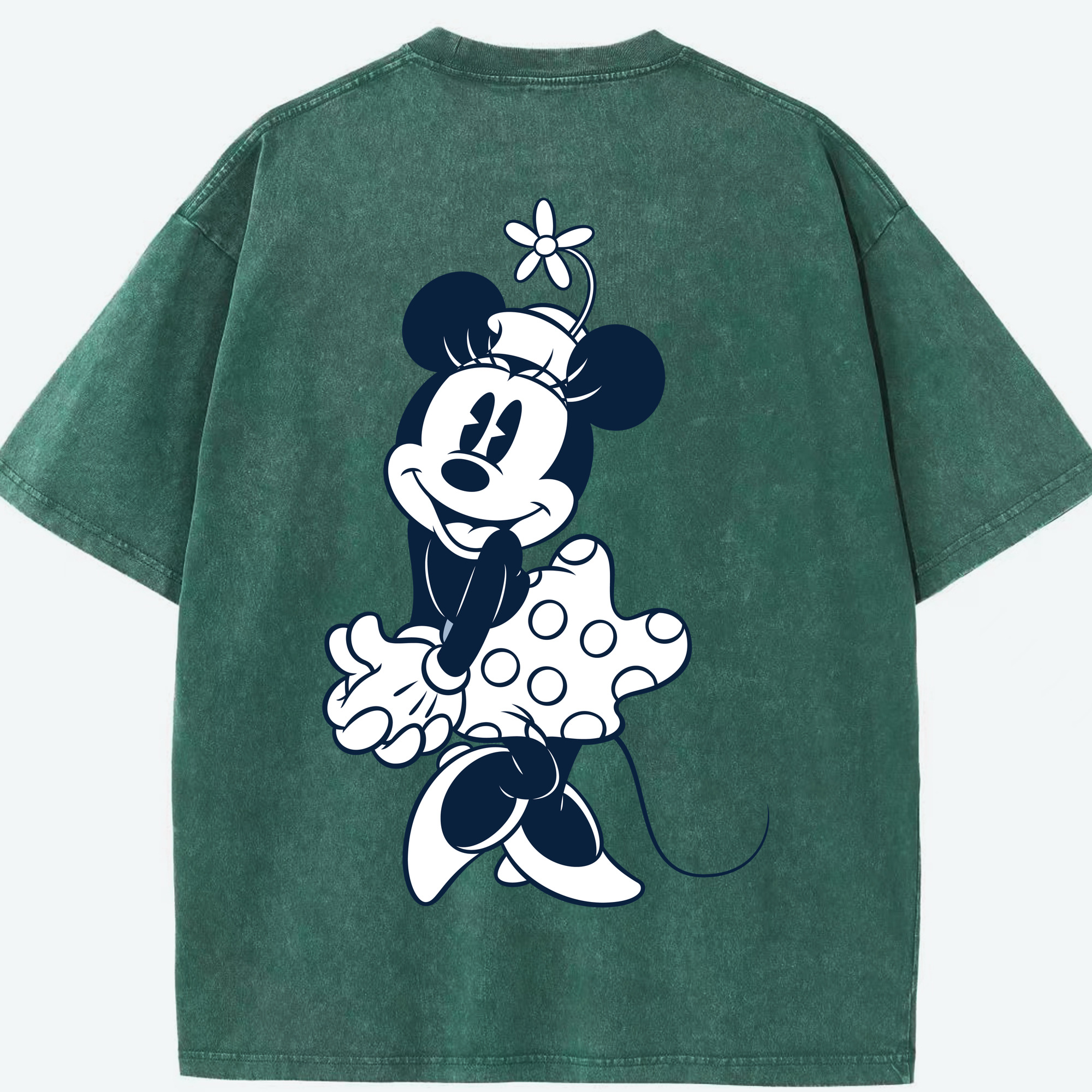 （画像用） ミッキーマウス Mickey Mouse 綿100% ヴィンテージ風 半袖Tシャツ（背面プリント）